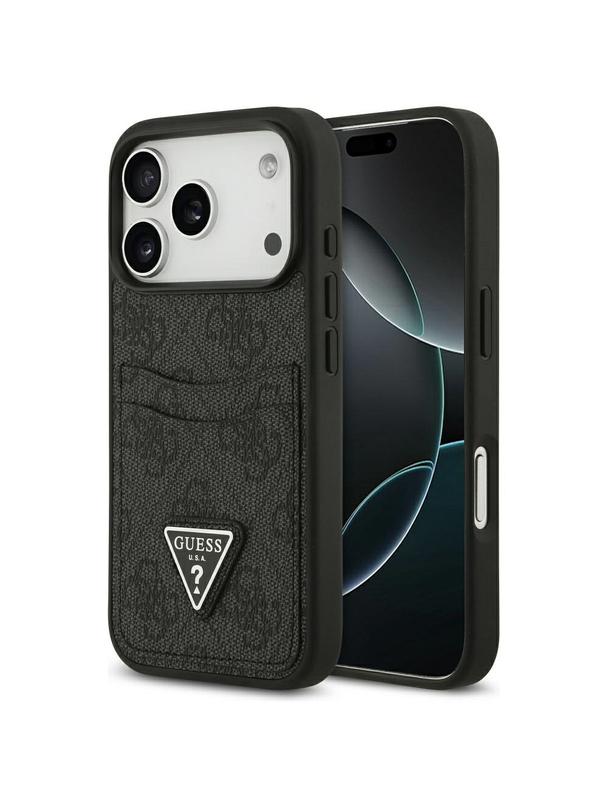 GUESS futerał do IPHONE 17 Pro GUHCP17LP4TPK (4G Double Card Triangle) czarny