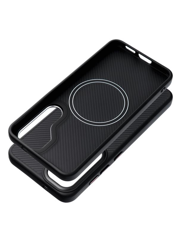 Etui na Samsung S25 Carbon Elite Mag Cover zgodny z MagSafe czarny