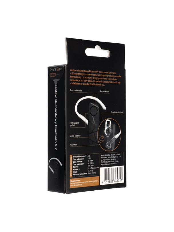 Słuchawka bezprzewodowa MONO Reinston ESB006X czarny