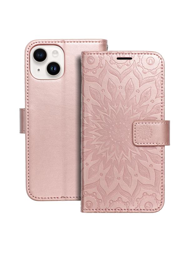 Kabura MEZZO Book do IPHONE 14 mandala złoty róż
