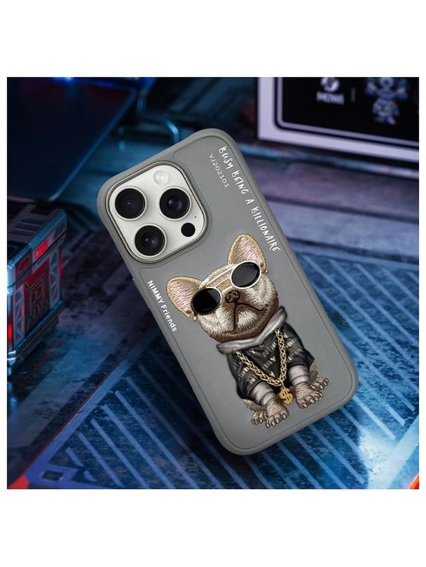 NIMMY futerał GLASSES COOL DOG do IPHONE 16 Pro szary
