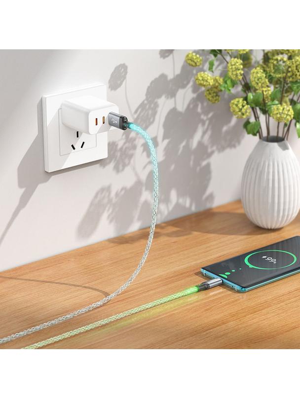 Kabel USB A do USB C Hoco 3A 1 m U112 szary