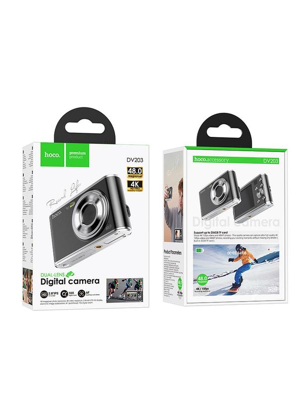 Aparat cyfrowy Hoco 13MP 2,8" 4K DV203 czarny