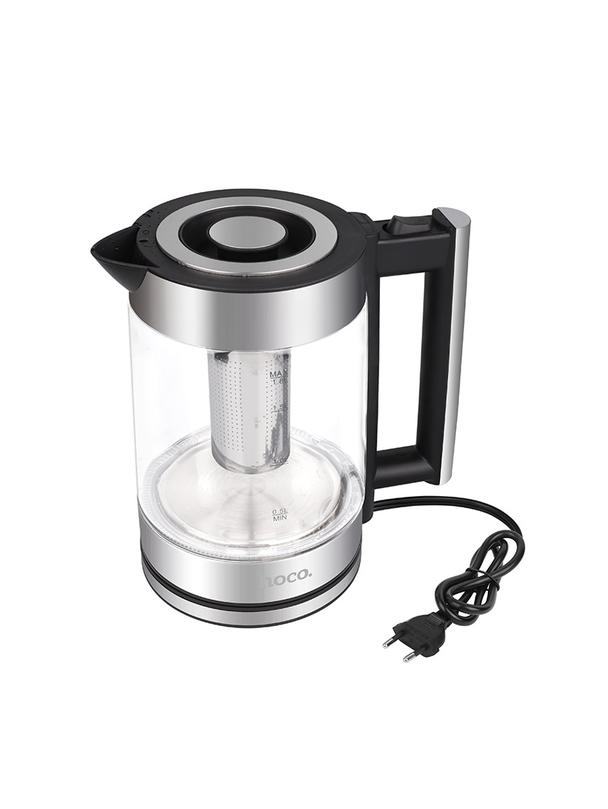 Czajnik elektryczny Hoco 1,8L HA01A szkło / stainless steel