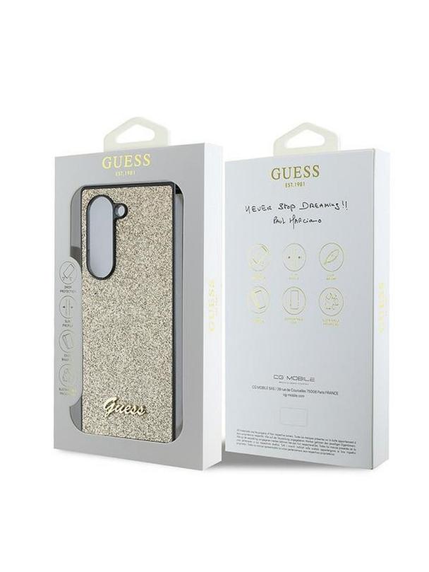 GUESS futerał do SAMSUNG Z Fold 6 GUHCZFD6HGGSHD (HC PU 4G Glitter Script) złoty
