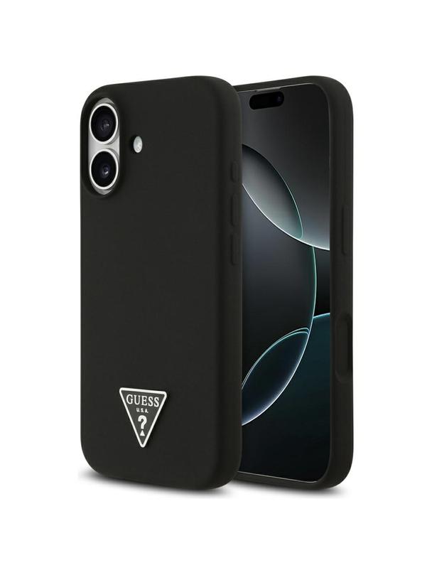 GUESS futerał do IPHONE 17 kompatybilny z MagSafe GUHMP17SSCTRLMK (Silicone W/ Triangle Logo) czarny