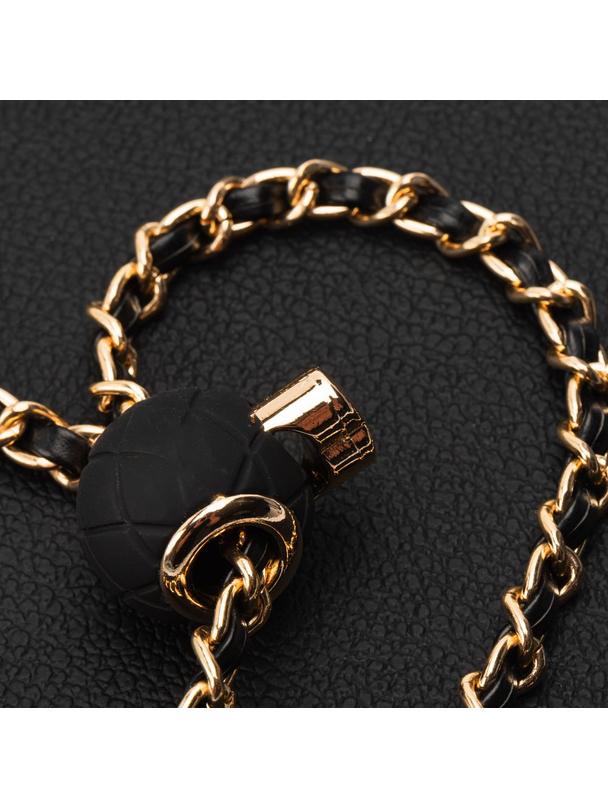 Łańcuch / Smycz z uchwytem GLAMOUR wszystkie modele max 80mm szer. CZARNY