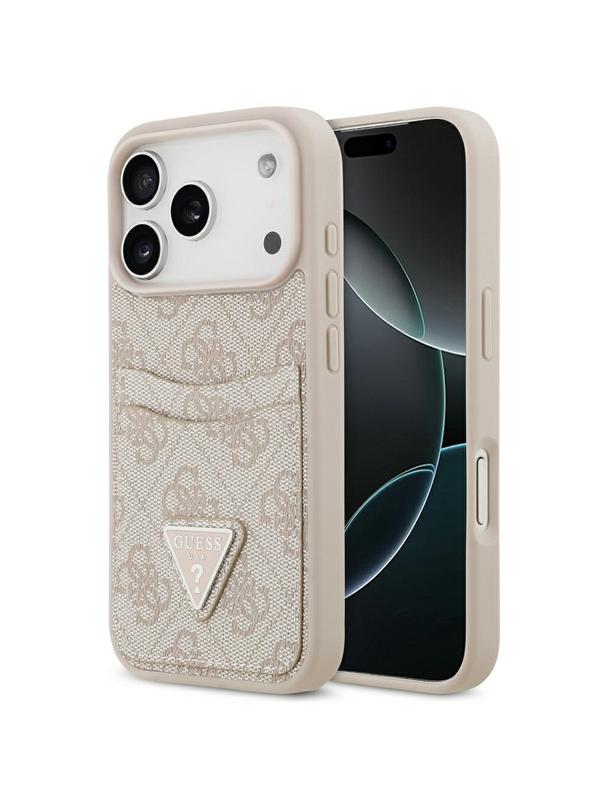 GUESS futerał do IPHONE 17 Pro GUHCP17LP4TPP (4G Double Card Triangle) różowy