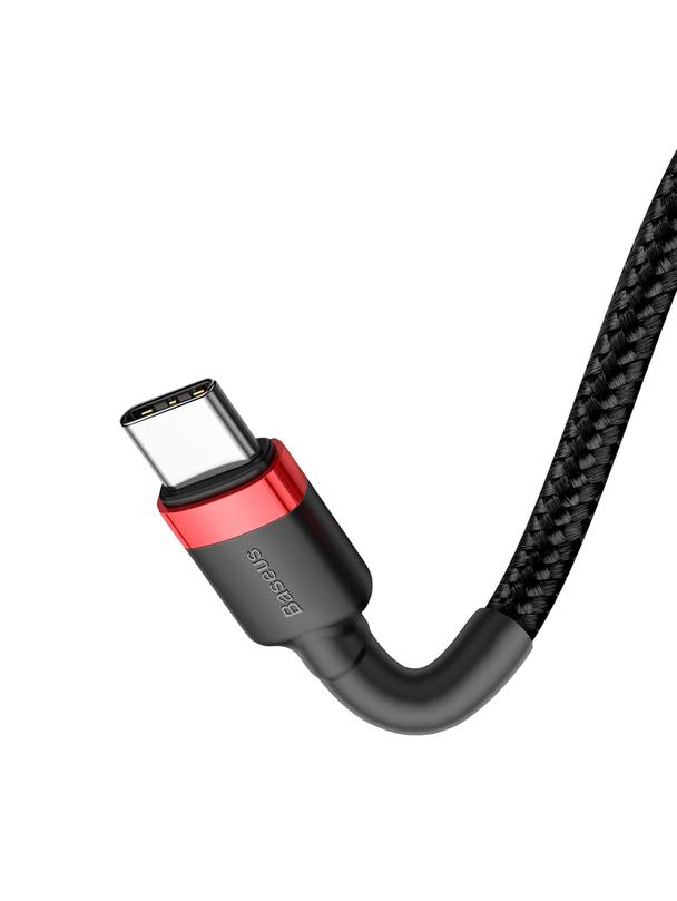 Kabel USB C do USB C Baseus 3A 1 m  CATKLF-G91 czerwono-czarny