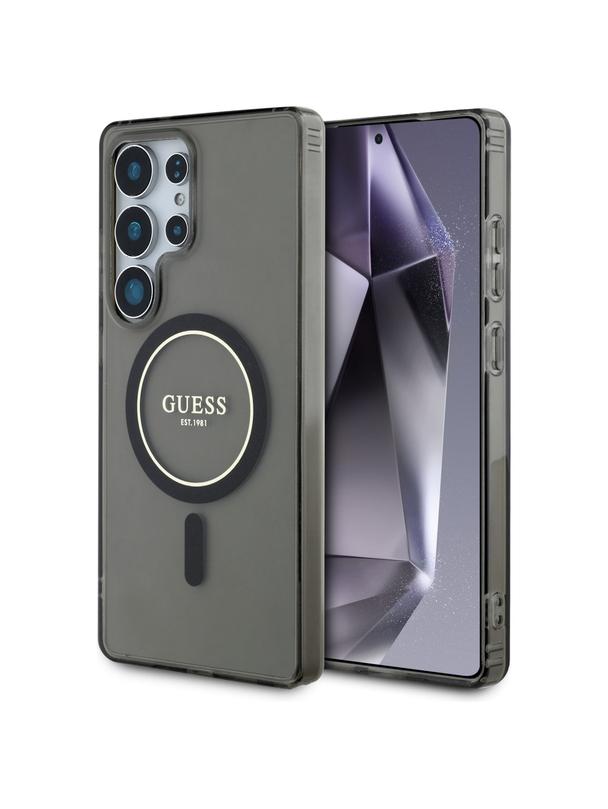 GUESS futerał do SAMSUNG S25 Ultra GUHMS25LHFGEREK (Magnetic IML Glitter Circle) czarny