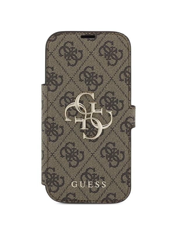 GUESS kabura do IPHONE 17 Pro GUBKP17L4GMGBR (PU 4G Metal Logo) brązowa