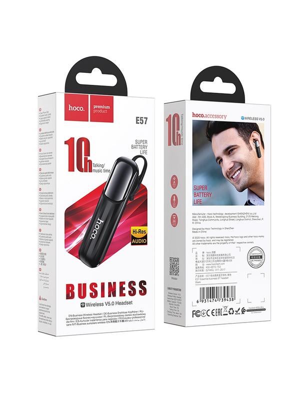 Słuchawka bluetooth Hoco E57 czarna