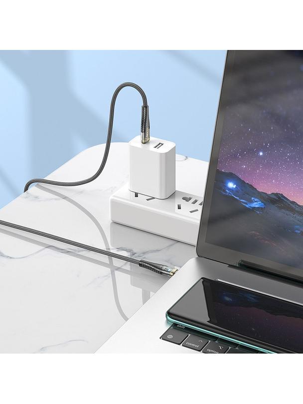 Kabel USB C do USB C Hoco 3A 60W 1,2 m U121 czarny