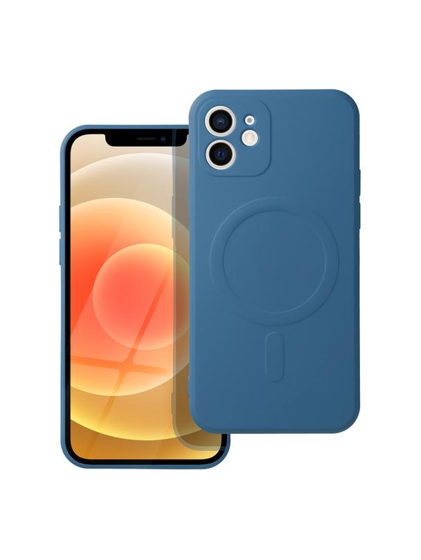 Futerał SILICONE MAG COVER kompatybilny z MagSafe do IPHONE 12 niebieski