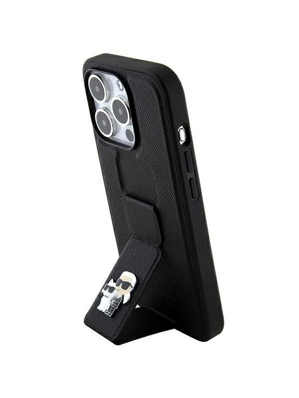 KARL LAGERFELD futerał do IPHONE 14 Pro KLHCP14LGSAKCPK (Gripstand Saffiano KC PIN) czarny