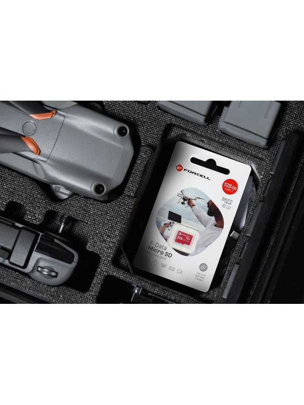 Karta microSD 128GB U3 class 10 Forcell F-Data czerwona