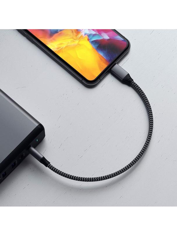 Kabel USB C do Lightning Satechi 0,25 m ST-TCL10M szary