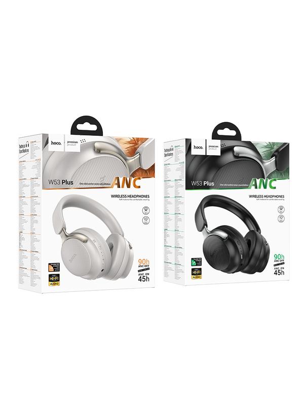 Słuchawki bezprzewodowe nauszne Hoco ANC W53 Plus czarne
