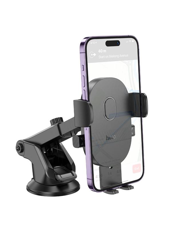 Uchwyt na telefon do samochodu uniwersalny Hoco do szyby / deski H19 czarny