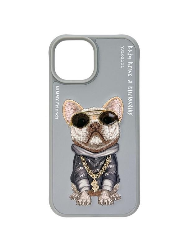 NIMMY futerał GLASSES COOL DOG do IPHONE 15 szary