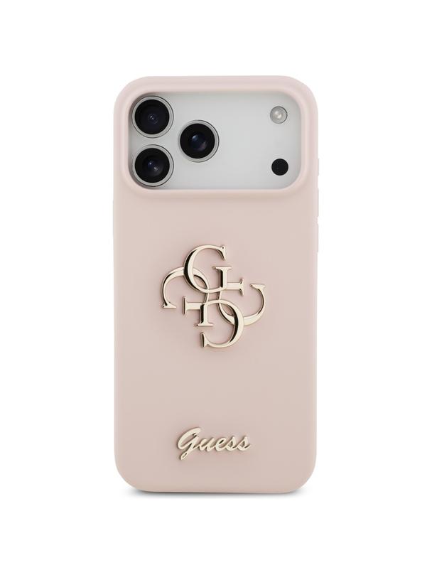 GUESS futerał do IPHONE 17 Pro Max GUHCP17XSC4GSMP (Silicone W/ Big 4G Script) różowy