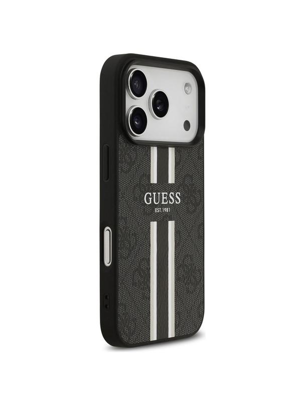 GUESS futerał do IPHONE 17 Pro kompatybilny z MagSafe GUHMP17LP4RPSK (4G Printed Stripes) czarny