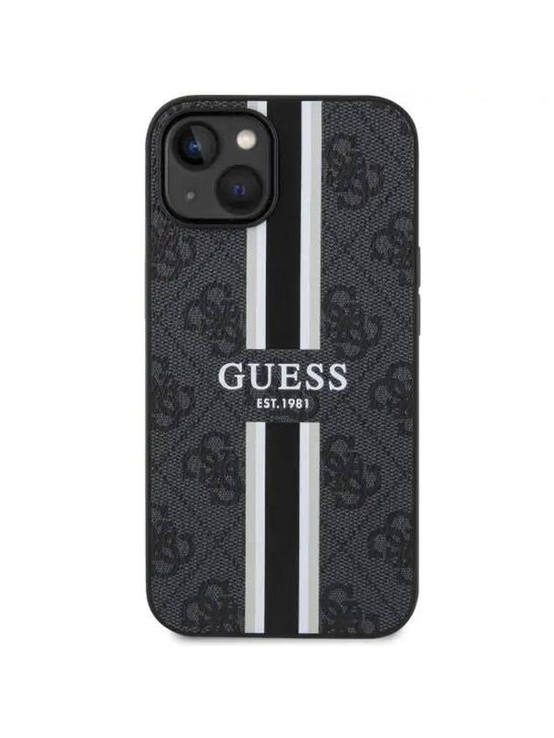 GUESS futerał do IPHONE 14 kompatybilny z MagSafe GUHMP14SP4RPSK (4G Printed Stripes) czarny