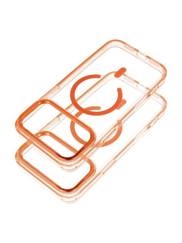Futerał FRAME CLEAR HYBRID MAG COVER kompatybilny z MagSafe do IPHONE 17 Pro pomarańczowy
