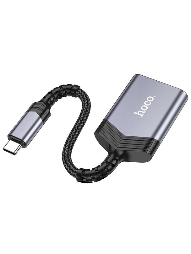 Czytnik kart SD / TF Hoco USB C UA25 szary