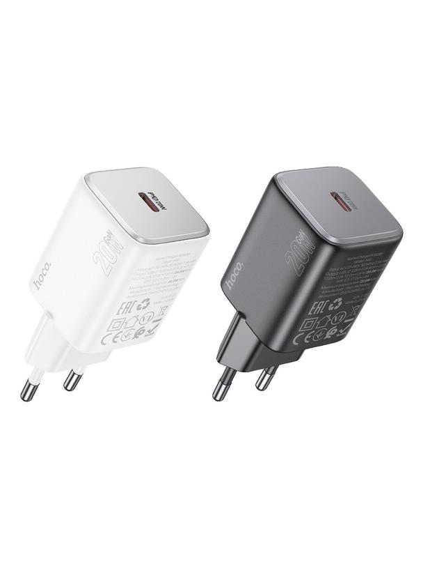 Ładowarka sieciowa do telefonu Hoco USB C QC PD 20W N40 biała