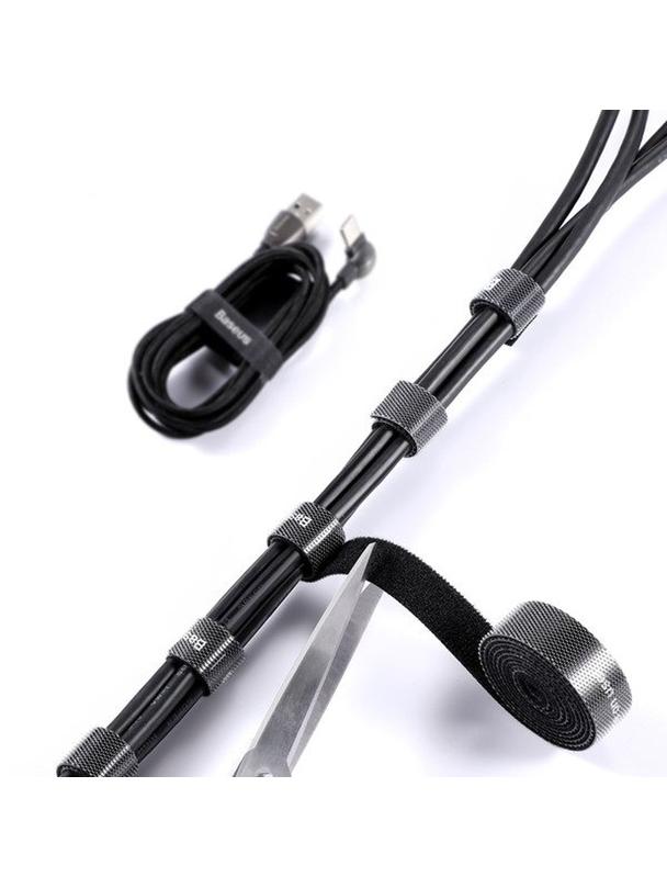 BASEUS taśma rzepowa organizer do kabli ACMGT-E01 1 m czarna