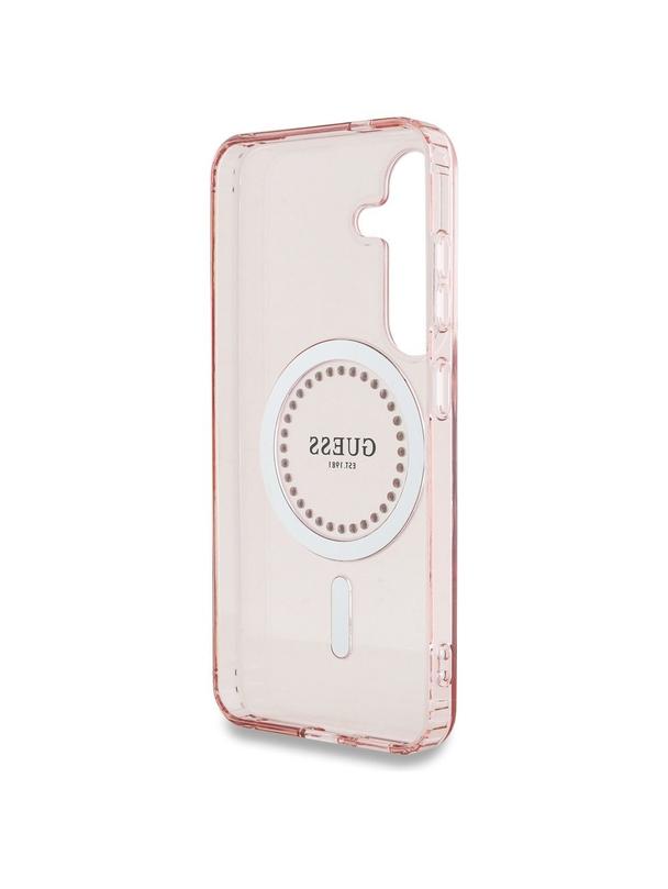 GUESS futerał do SAMSUNG S25 GUHMS25SPFTDTEP (Magnetic IML Rhinestones) różowy