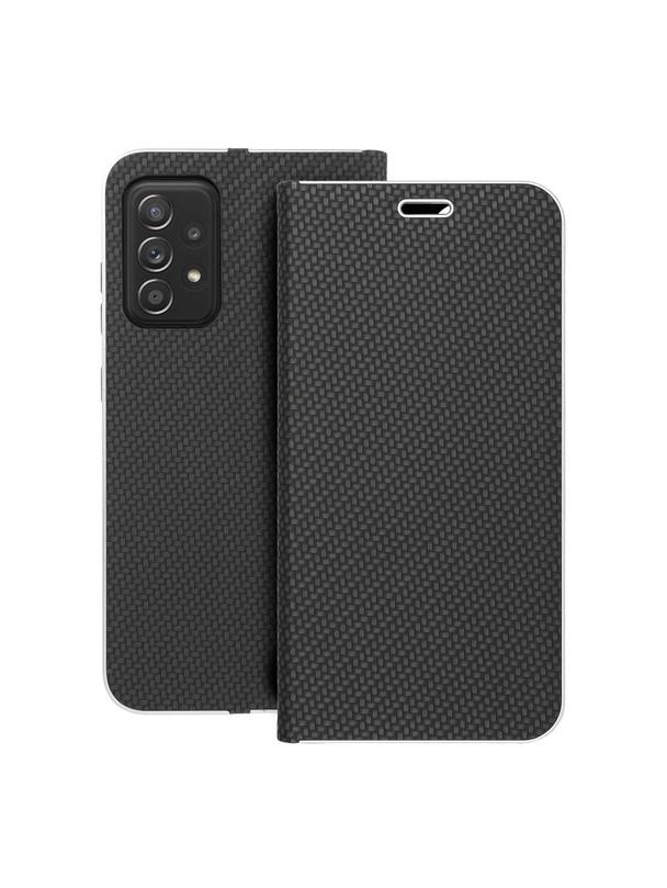 Kabura LUNA Book Carbon do SAMSUNG A52 5G / A52 LTE ( 4G ) / A52s 5G czarny