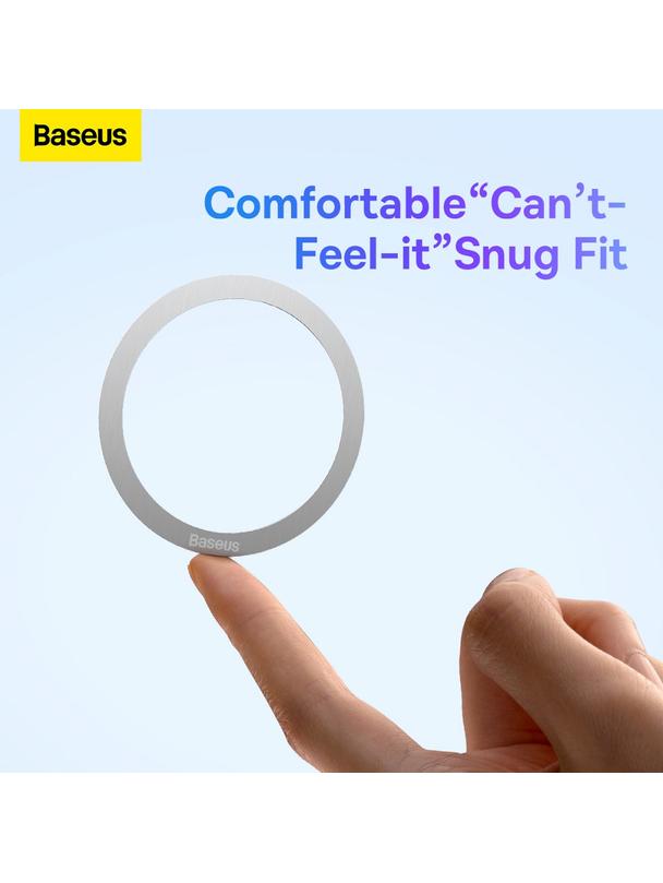 BASEUS blaszki uniwersalne kompatybilne z MagSafe PCCH000012 2 sztuki srebrne