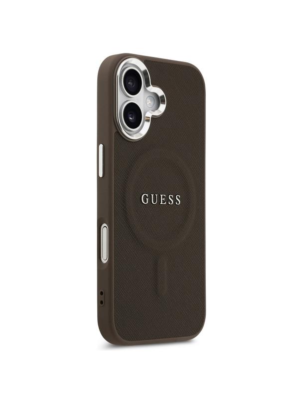 GUESS futerał do IPHONE 17 kompatybilny z MagSafe GUHMP17SPSAREGSW (PU W/ Classic Logo) brązowy