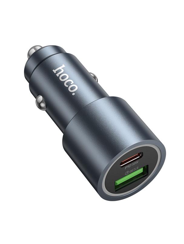 Ładowarka samochodowa Hoco USB A + USB C QC3.0 PD 48W Z60 czarna