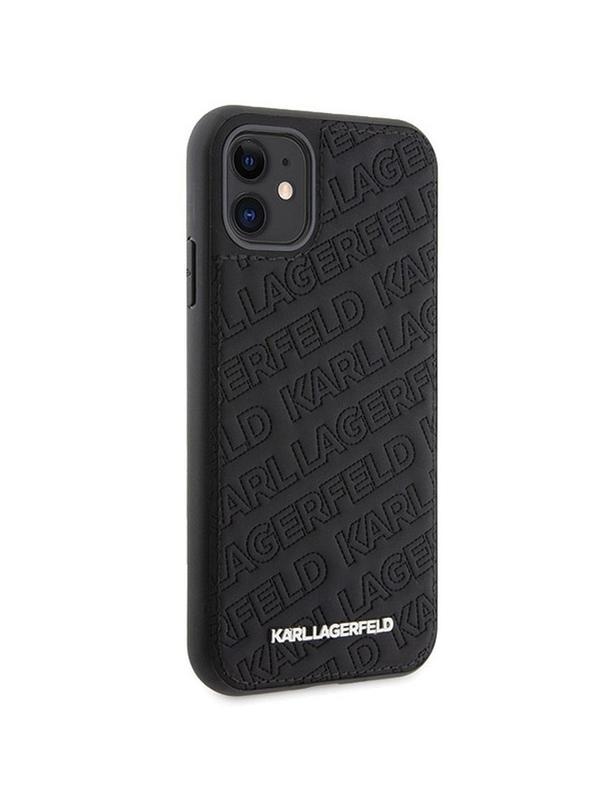 KARL LAGERFELD futerał do IPHONE 11 KLHCN61PQKPMK (Quilted K Pattern) czarny