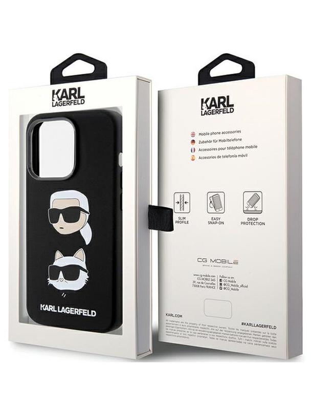 KARL LAGERFELD futerał do IPHONE 15 Pro Max KLHCP15XSDHKCNK (Silicone KC) czarny