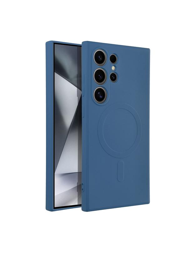 Futerał SILICONE MAG COVER kompatybilny z MagSafe do SAMSUNG S24 Ultra niebieski