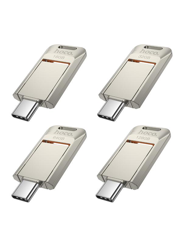 Pendrive 128GB USB 3.0 (USB C) Hoco UD17 nikiel