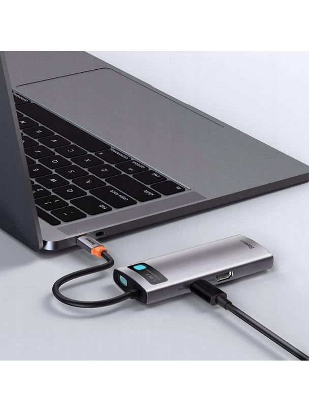 BASEUS adapter HUB 5w1 Typ C WKWG020013 0,15 m szary