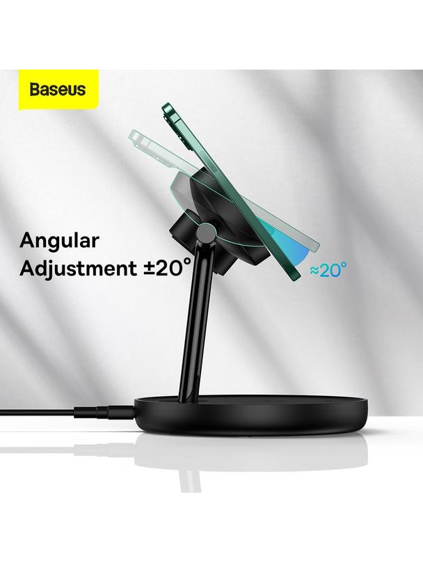 BASEUS ładowarka indukcyjna 3w1 kompatybilna z MagSafe 15W WXTE000101 czarna