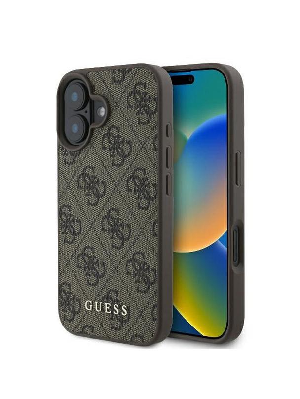GUESS futerał do IPHONE 16 Plus GUHCP16MG4GFBR (PU 4G Classic) brązowy