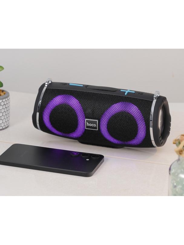 Głośnik bluetooth LED 2 x 5W 2h Hoco HC12 czarny