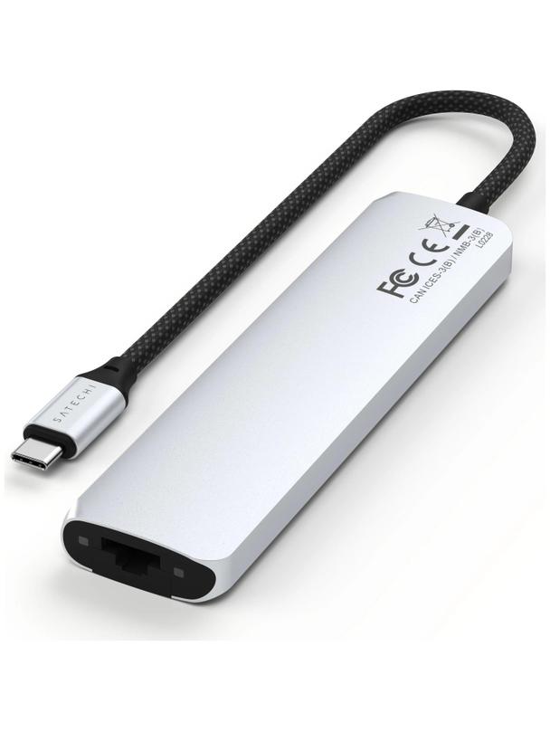 Adapter HUB 7w1 USB C Satechi Slim ST-P7SS srebrny