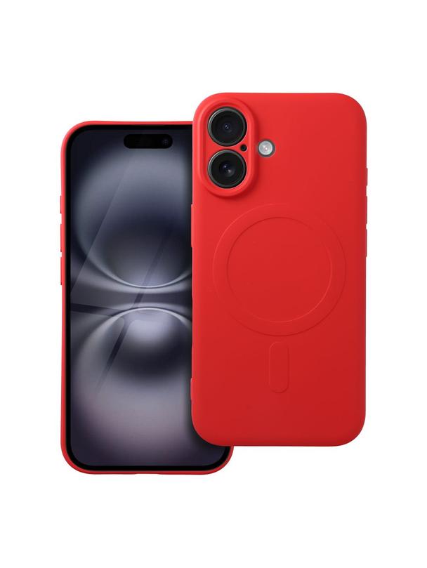 Futerał SILICONE MAG COVER kompatybilny z MagSafe do IPHONE 16 czerwony