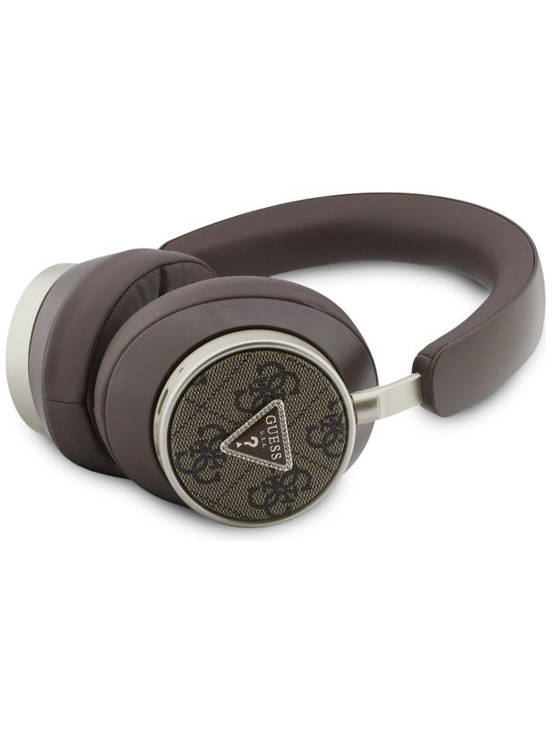 Słuchawki bezprzewodowe nauszne Guess ENC GUBHC15P4MRCTW (4G Triangle Logo) brązowe