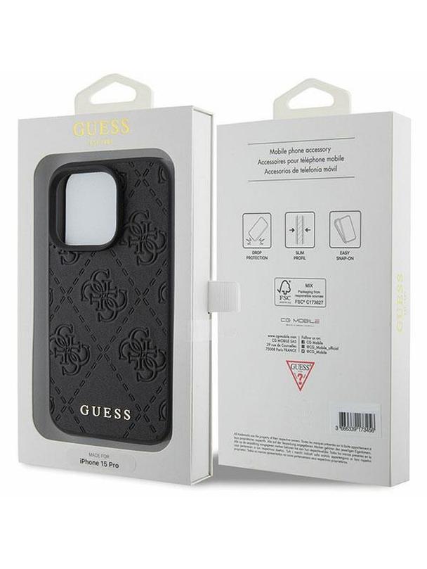 GUESS futerał do IPHONE 15 Pro GUHCP15LP4EPMK (Quilted 4G Classic) czarny