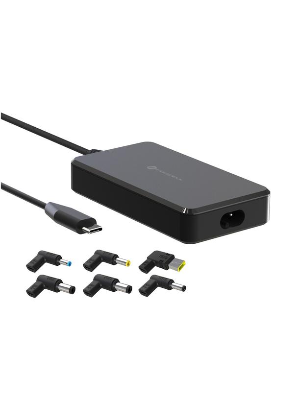Uniwersalny zasilacz do laptopa 65W Forcell F-Energy E856 (6 końcówek) czarny