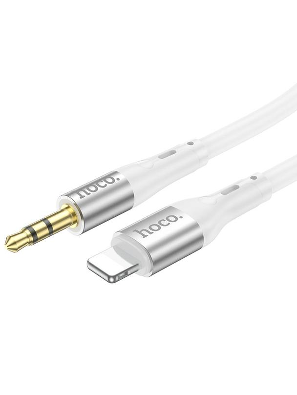 Kabel AUX Jack 3,5 mm do Lightning Hoco 1 m UPA22 biały